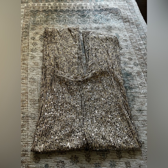 Le Superbe Bianca Trousers Gold Sequin Pants NWT Sz 2 - Picture 5 of 8